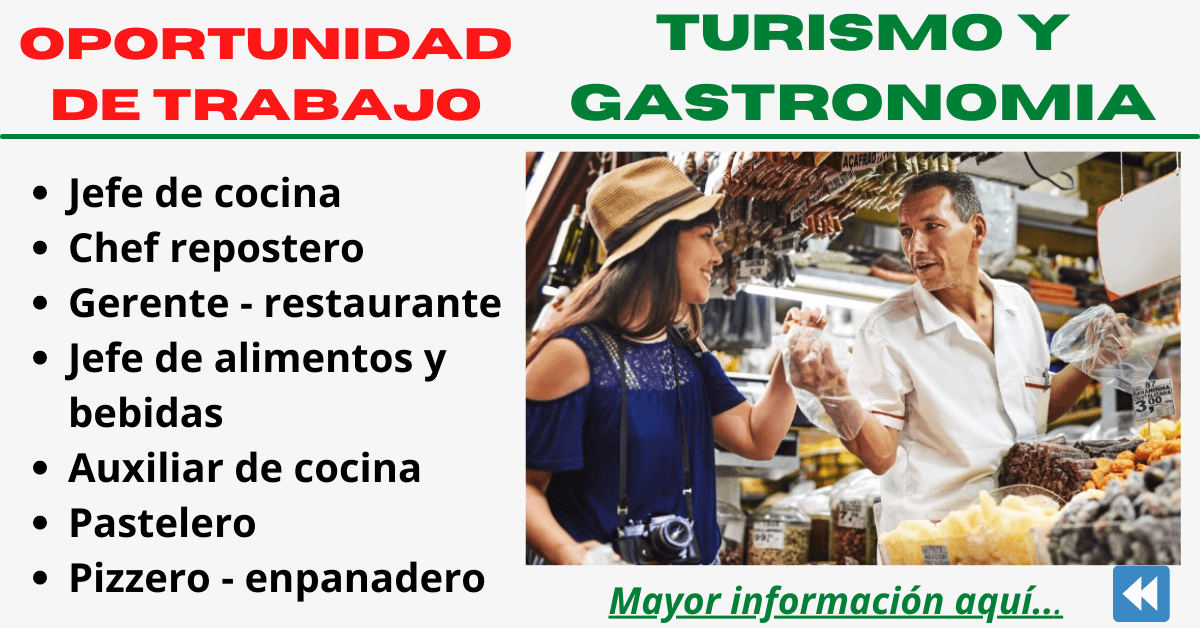 Oferta laboral en gastronomía