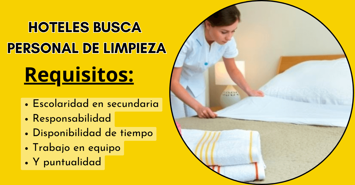 Estamos contratando personal de limpieza para hoteles